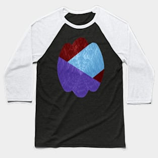 Abstract shield pattern, Red, Blue, Purple Baseball T-Shirt